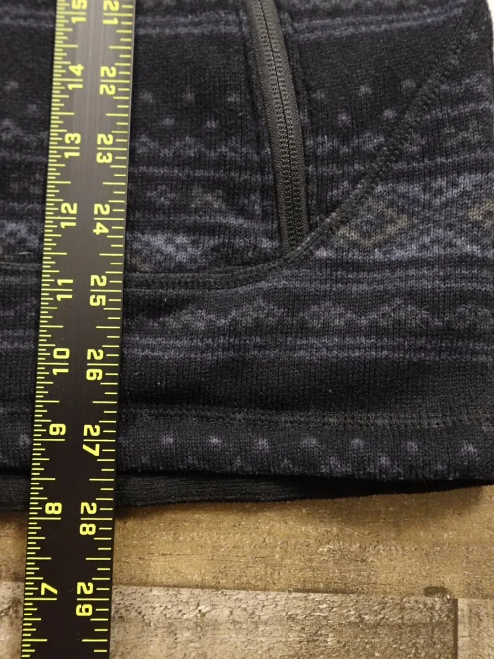 The North Face Novelty Leo Sweater Fleece Jacket Men’s‎ XL Black Gray Full Zip